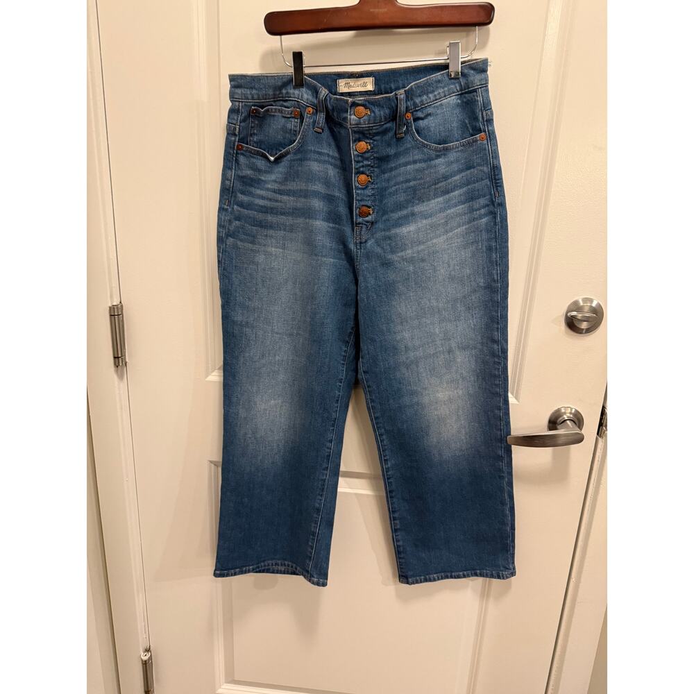 Madewell High Rise Button Fly Crop Jeans